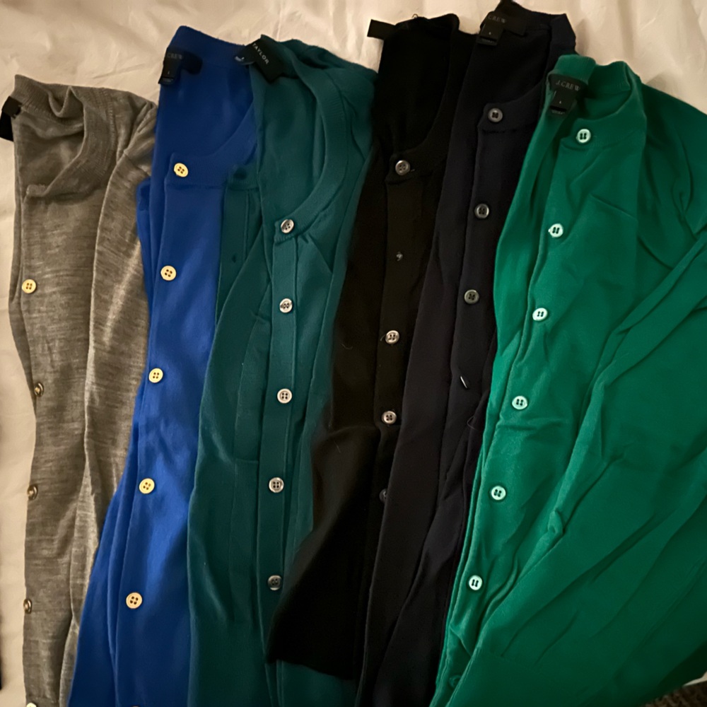 Lot of sweaters. JCREW Ann Taylor women size large